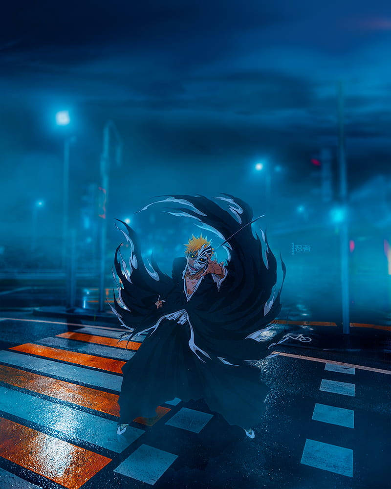 Hollow Ichigo In A Road Bleach Iphone Background