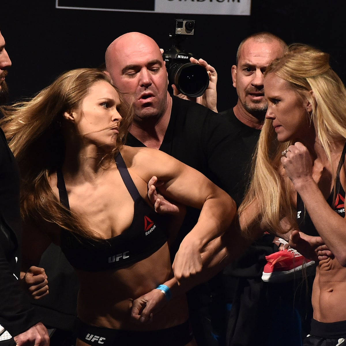 Holly Holm And Ronda Rousey Scuffle Background