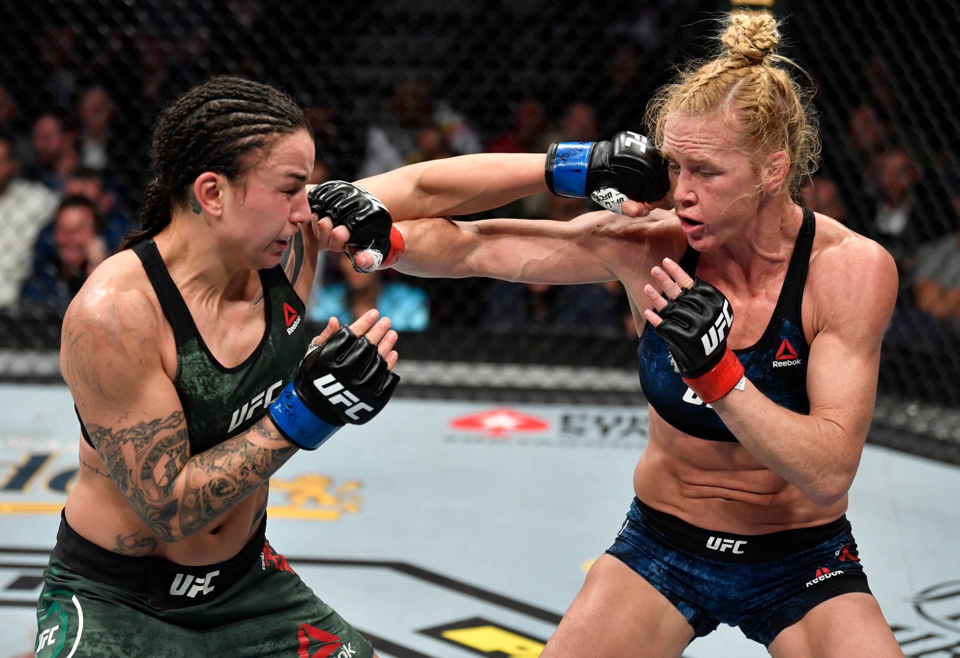 Holly Holm Punching Racquel Pennington