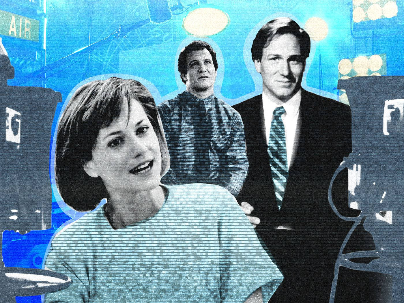 Holly Hunter, Albert Brooks And William Hurt In Broadcast News Background