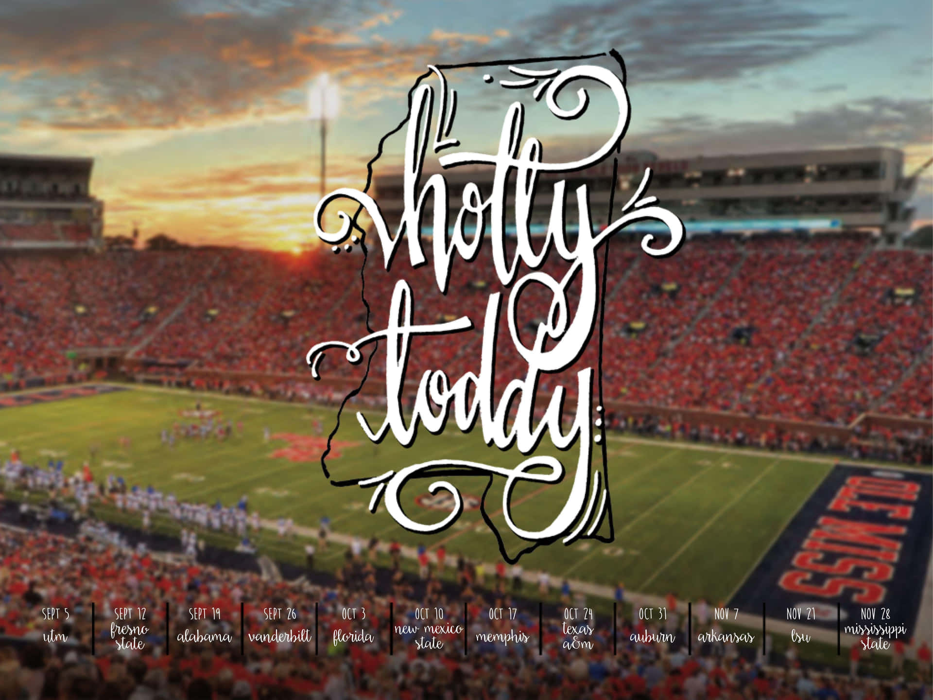 Holly Today Ole Miss Football Stadium Background