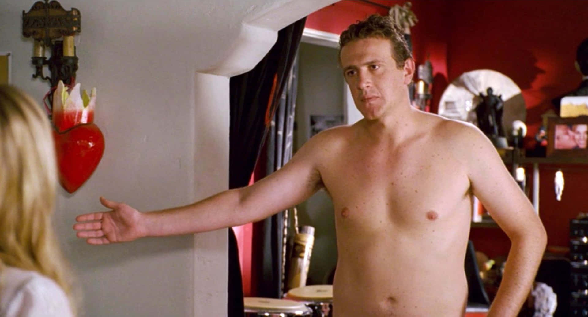 Hollywood Actor Jason Segel On The Red Carpet Background