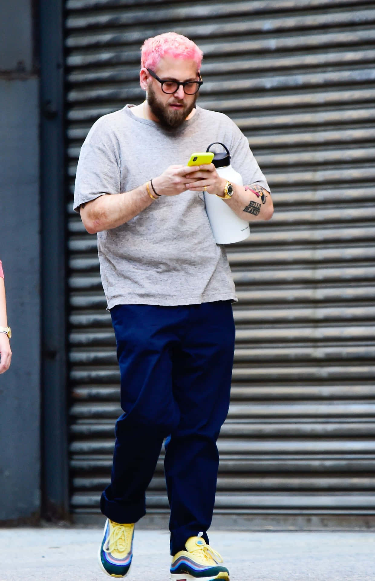 Hollywood Actor Jonah Hill Poses With A Beard