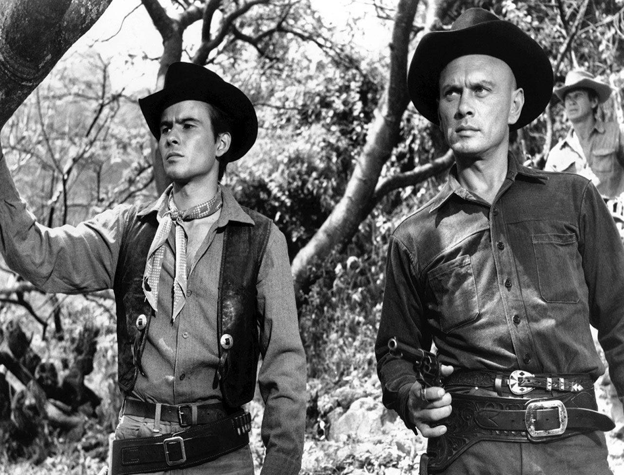 Hollywood Actor Yul Brynner The Magnificent Seven Action Seven Background