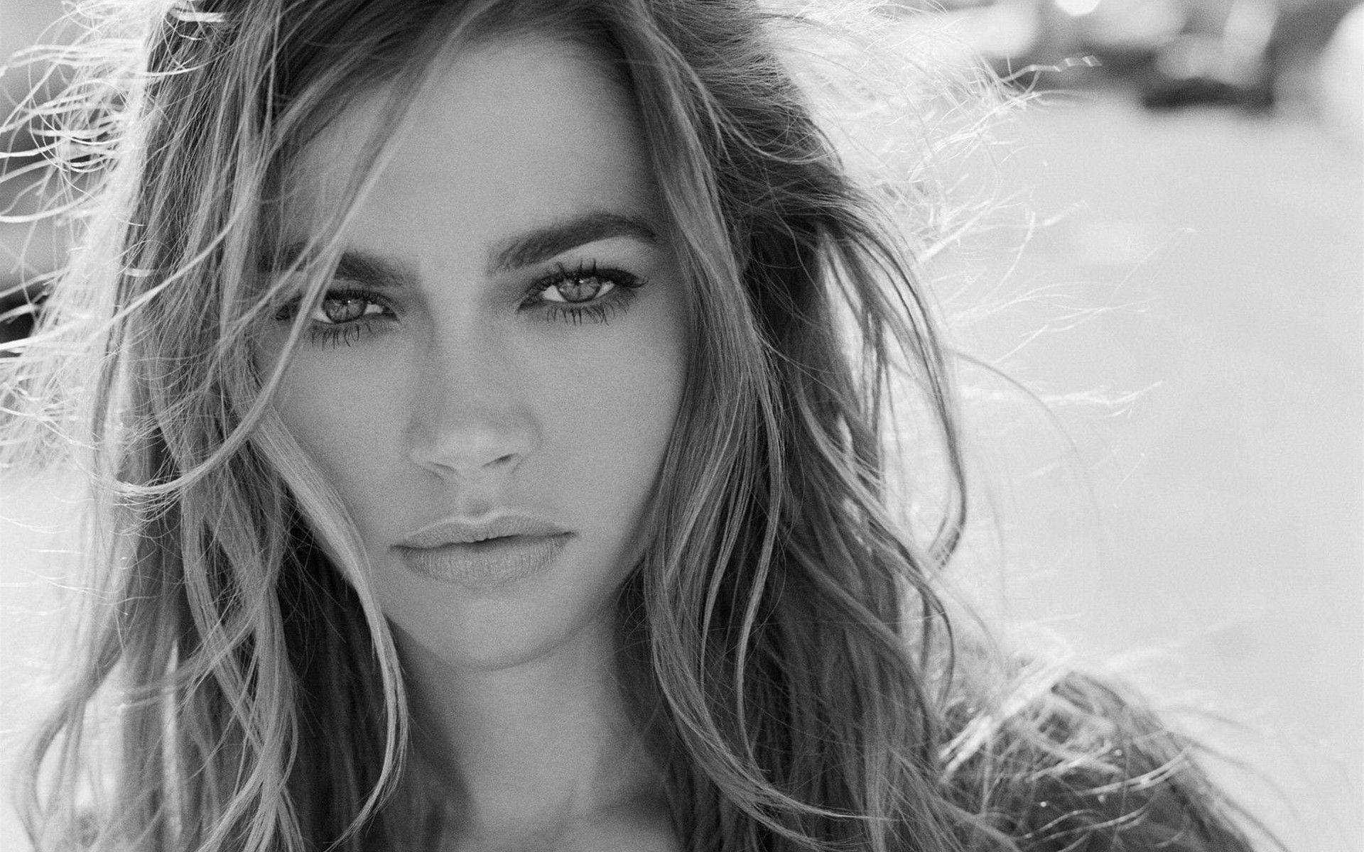 Hollywood Actress Denise Richards Black And White Background