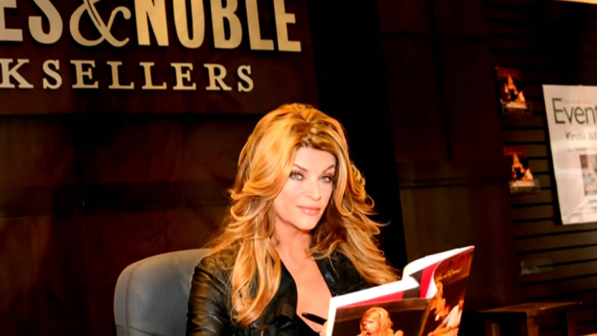 Hollywood Actress Kirstie Alley Promoting Her Book Background