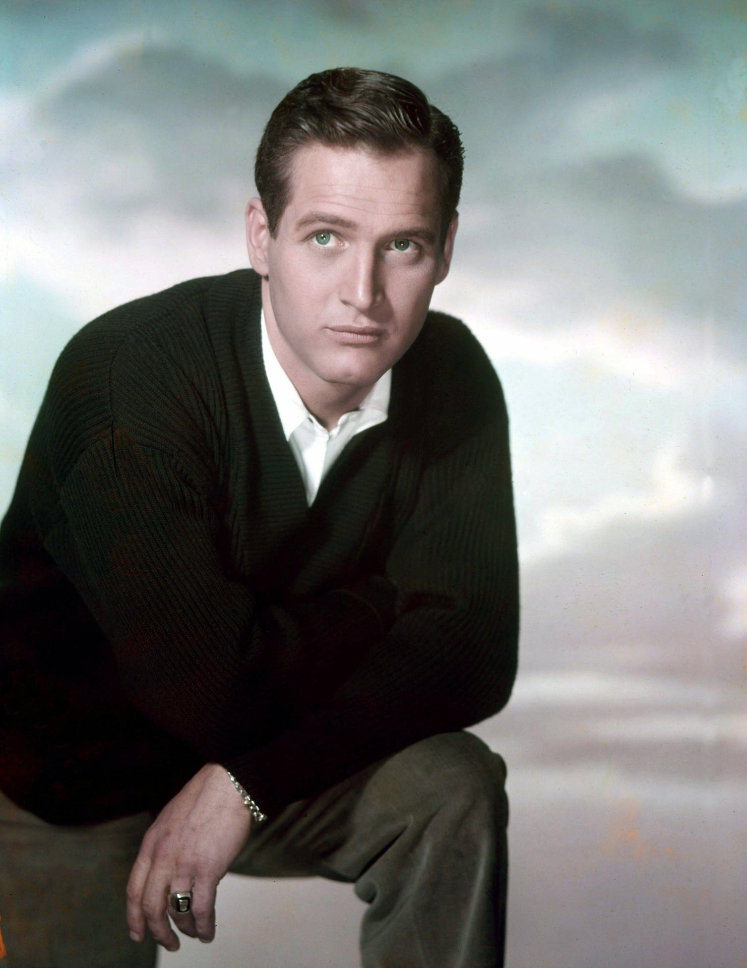 Hollywood Legend Paul Newman In Studio Shoot Background