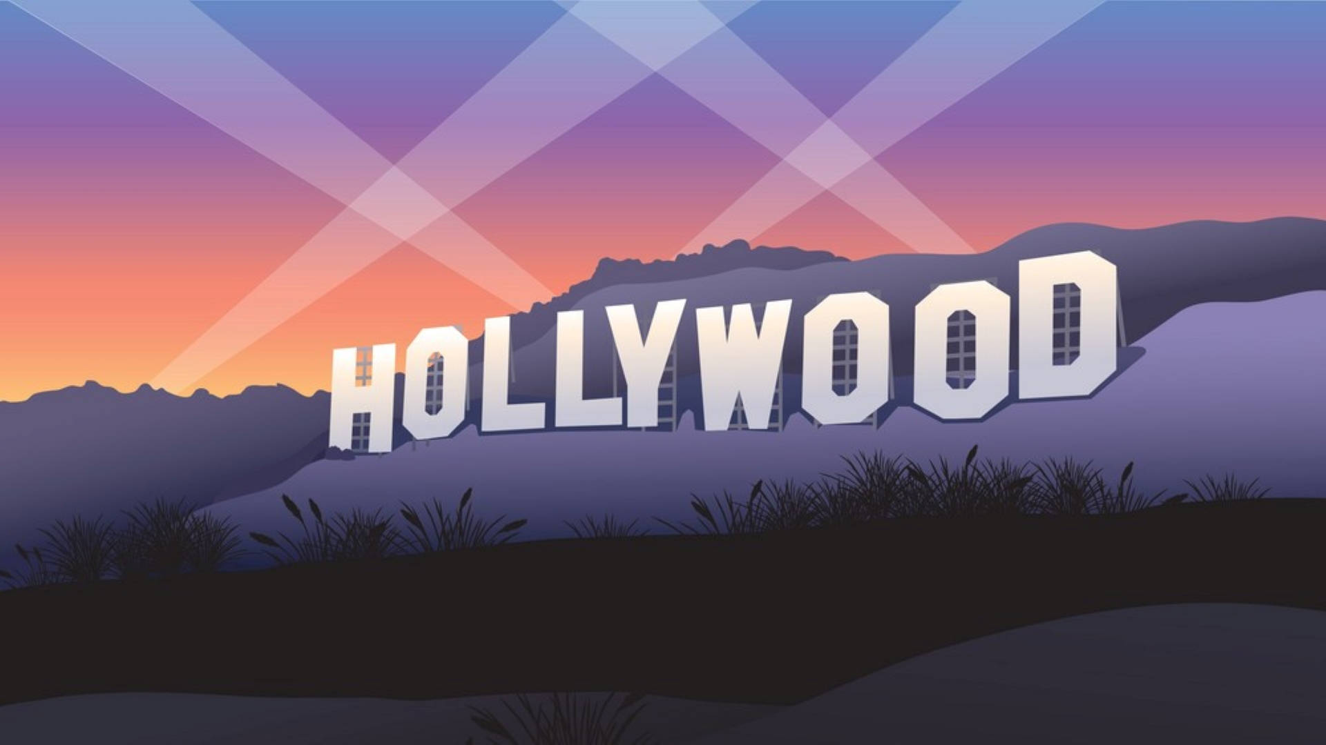 Hollywood Purple Art Background