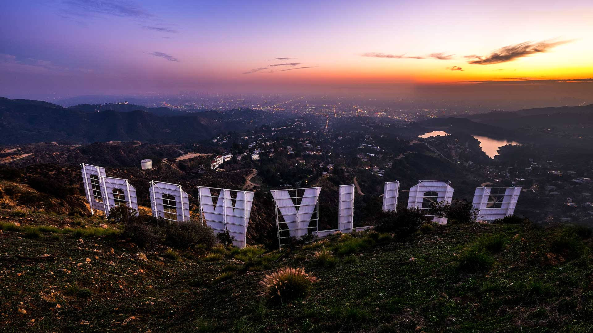 Hollywood Sign And A Gorgeous Sunset