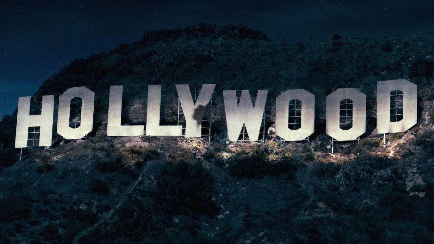 Hollywood Sign At Night Close-up