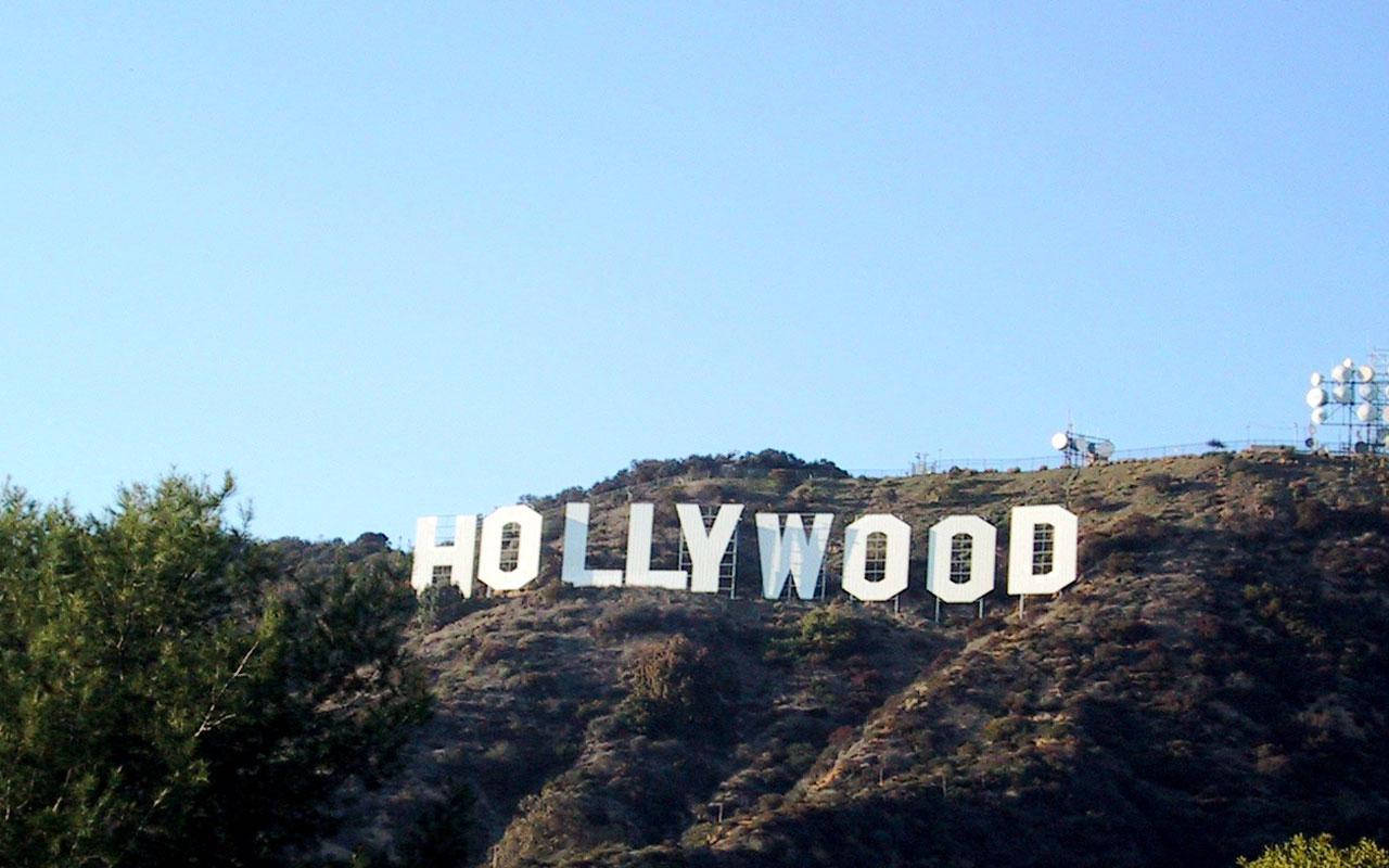 Hollywood Sign Bright Sky