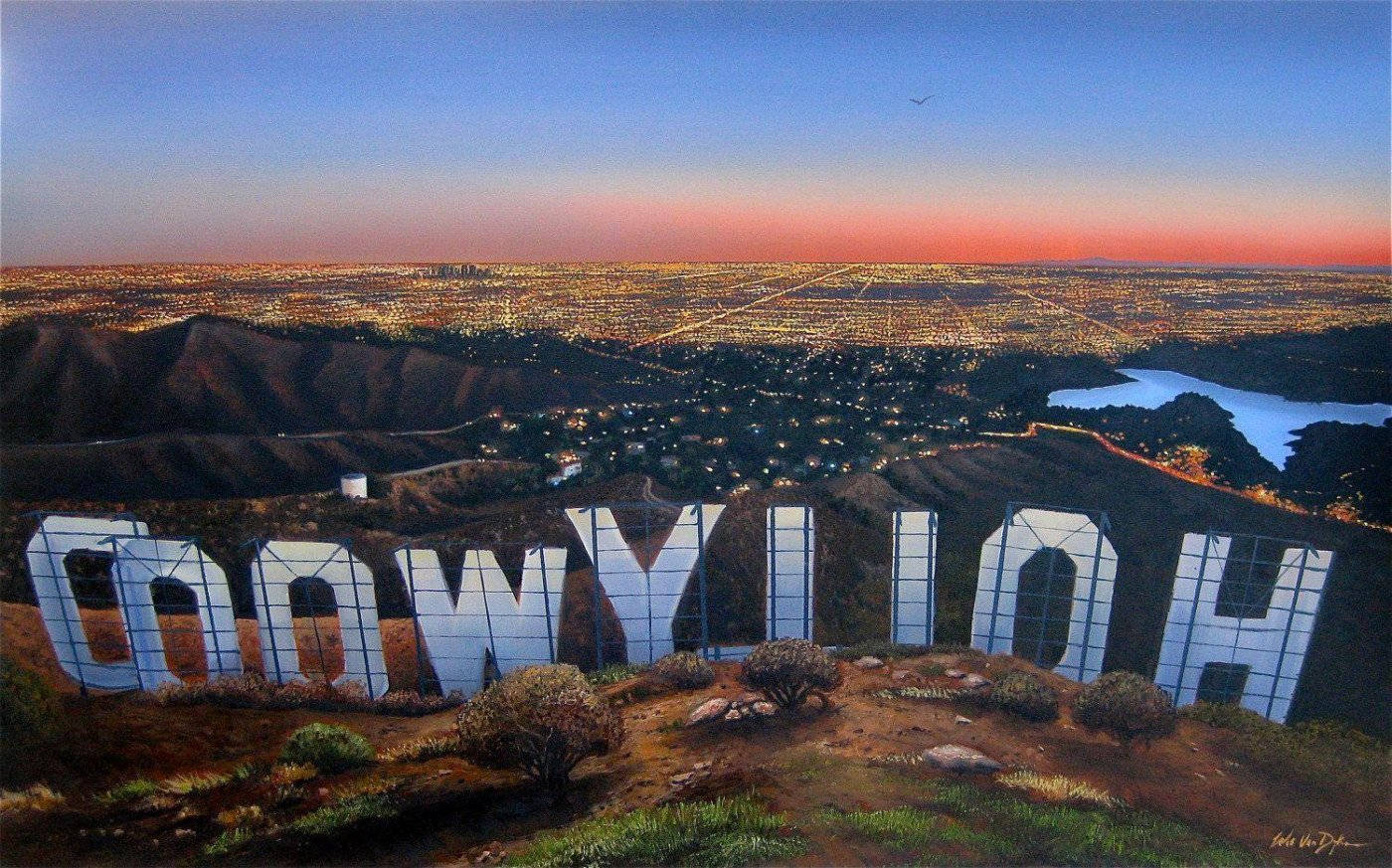 Hollywood Sign Dusky Sky