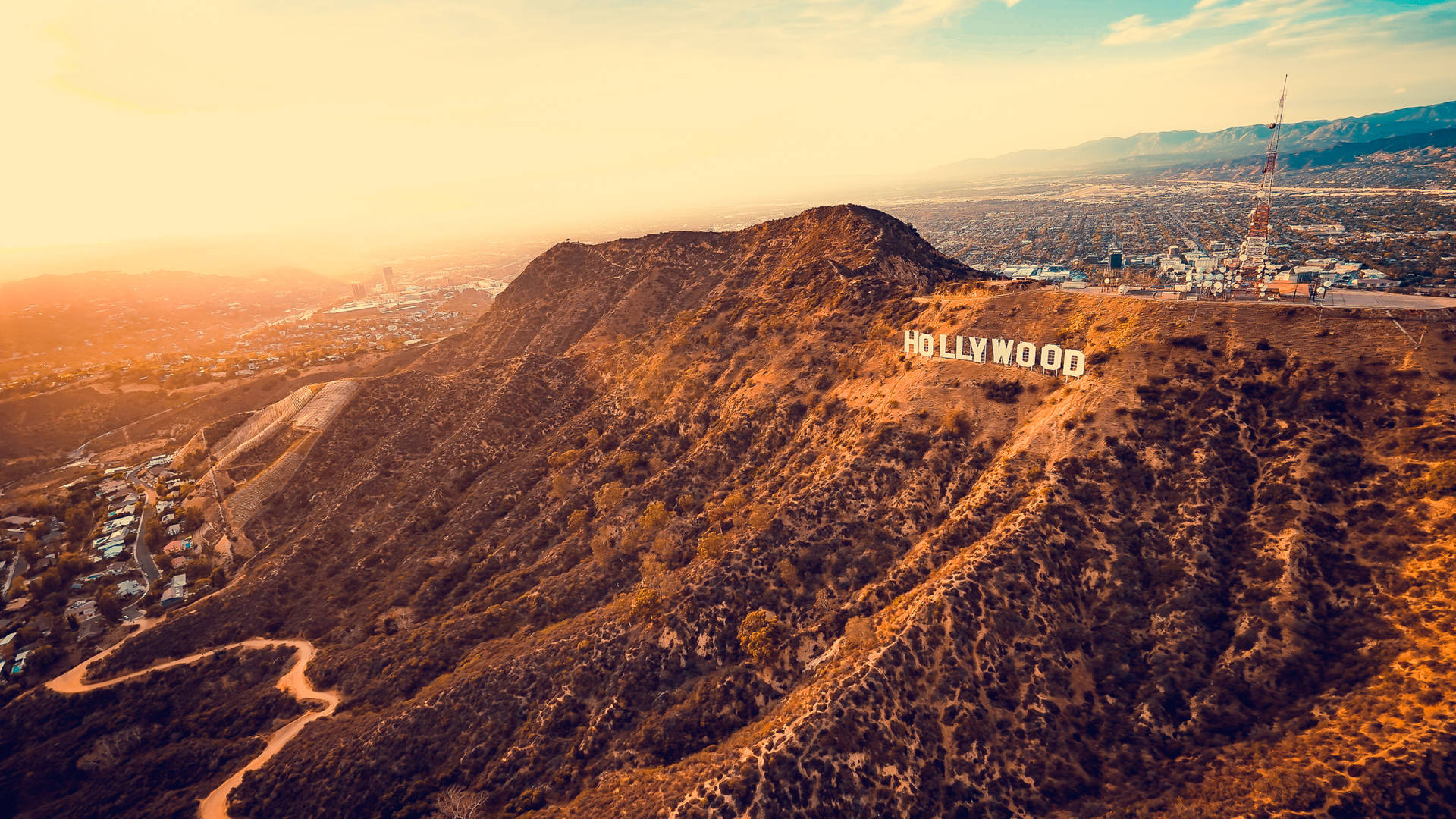 Hollywood Sign In Los Angeles 4k