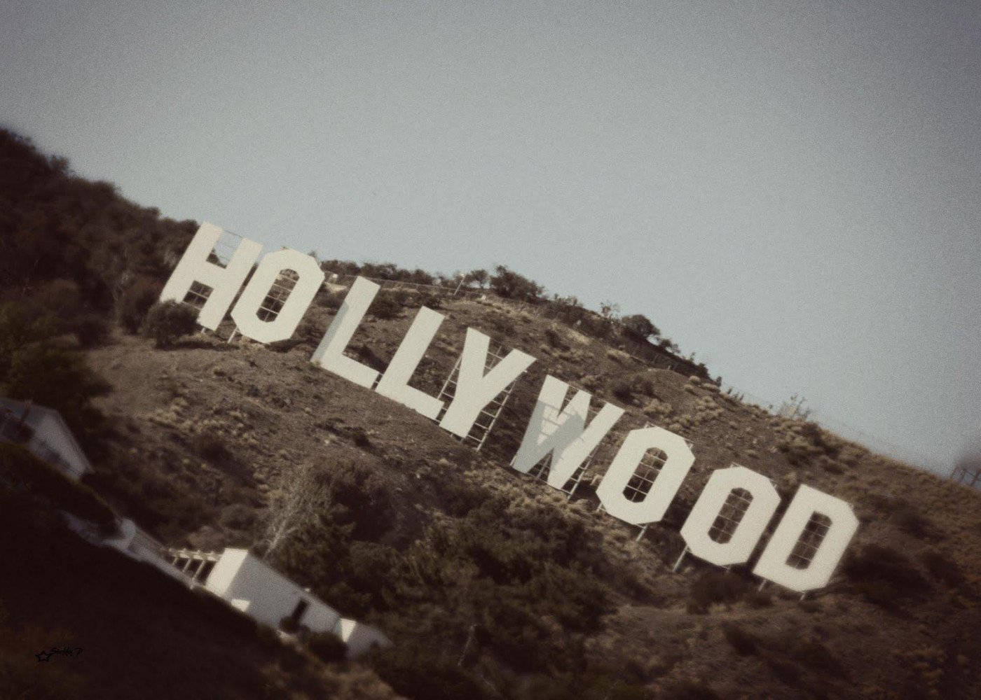 Hollywood Sign Old Photo