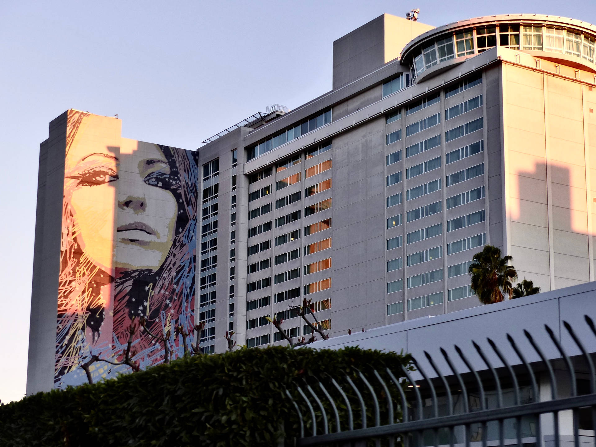 Hollywood Street Building Mural Background
