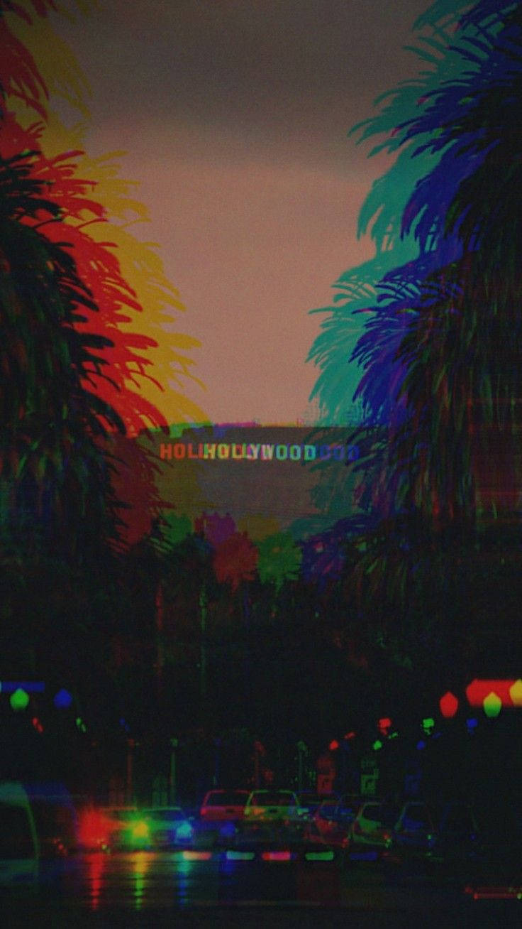 Hollywood Trippy Aesthetic Background