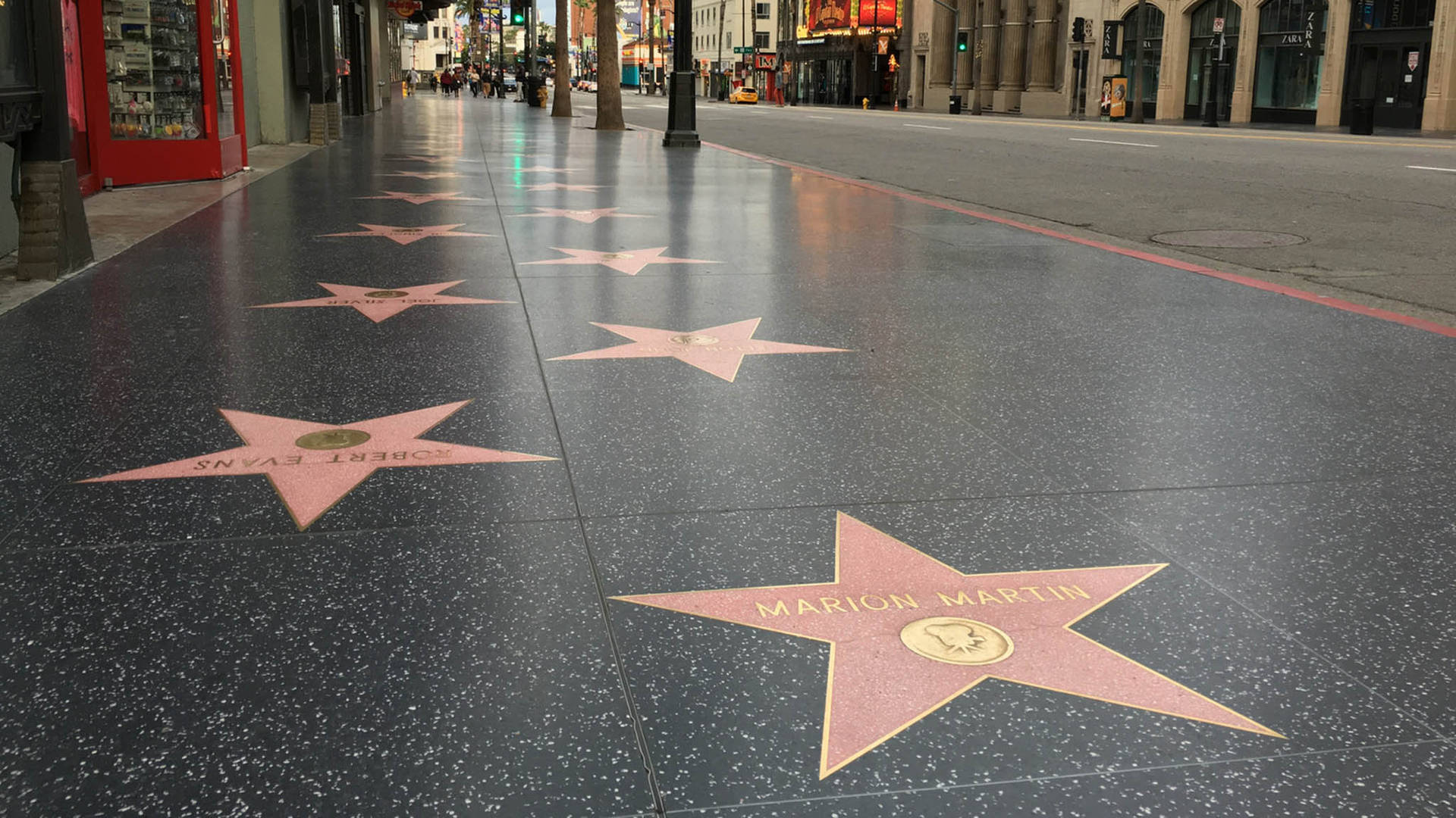 Hollywood Walk Of Fame Alley Background