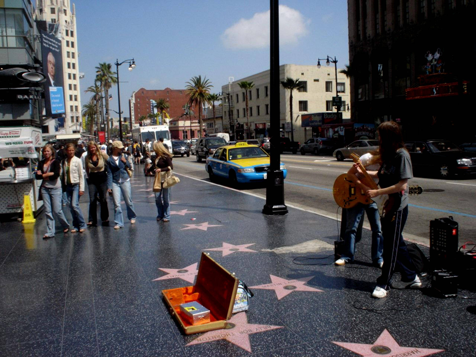 Hollywood Walk Of Fame Boulevard Background