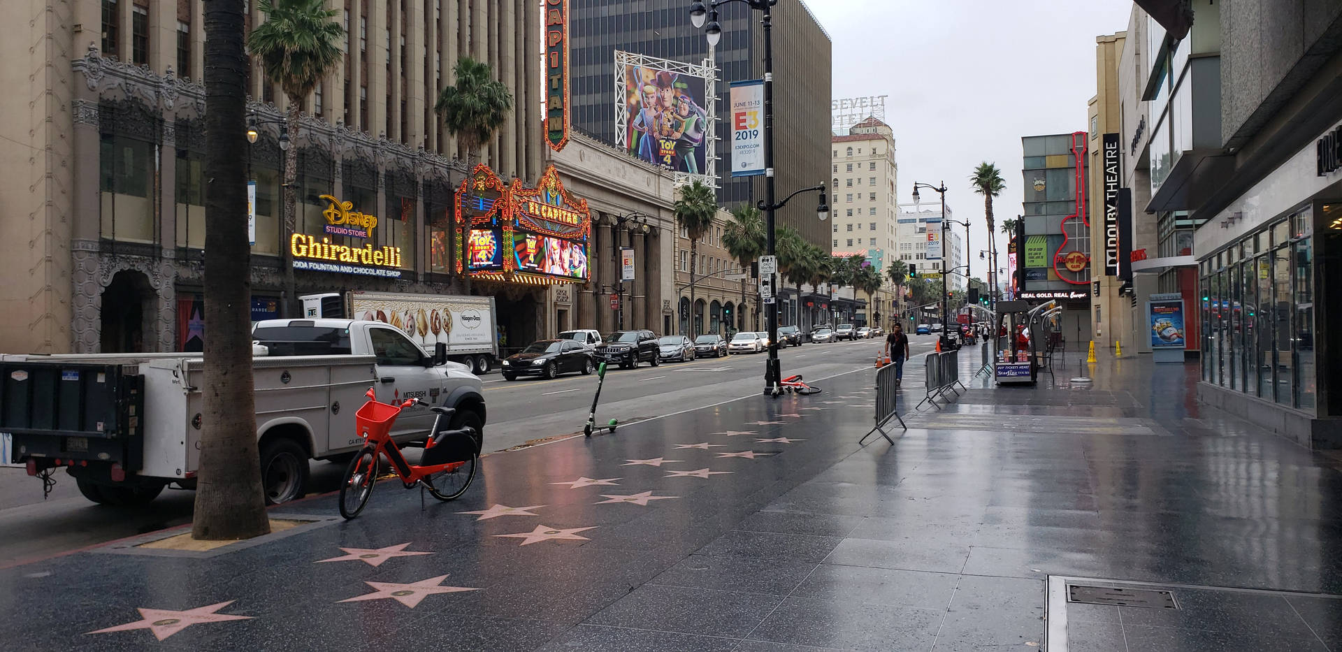 Hollywood Walk Of Fame Metro Station Background