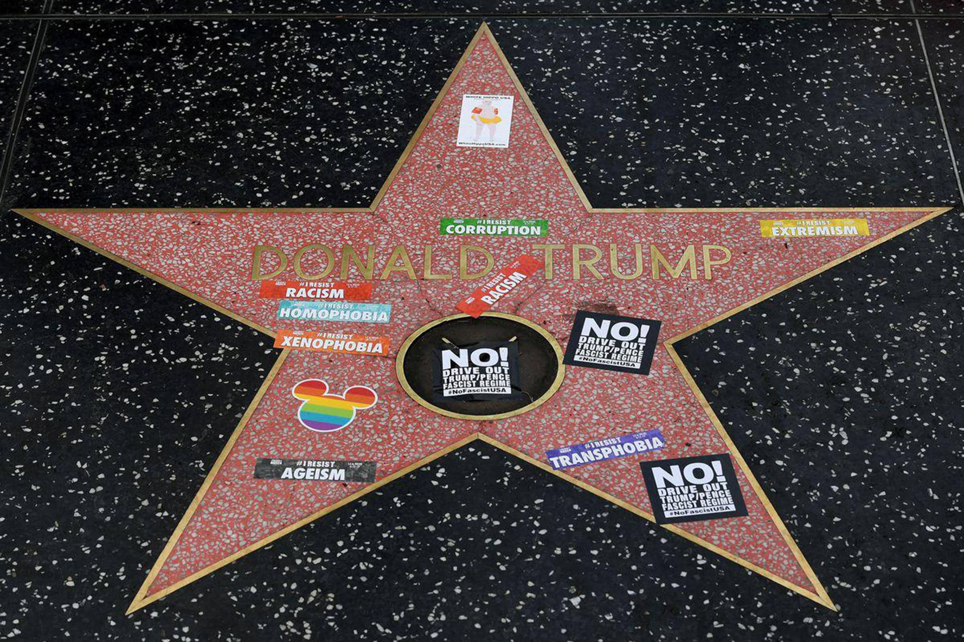 Hollywood Walk Of Fame Trump Star Background