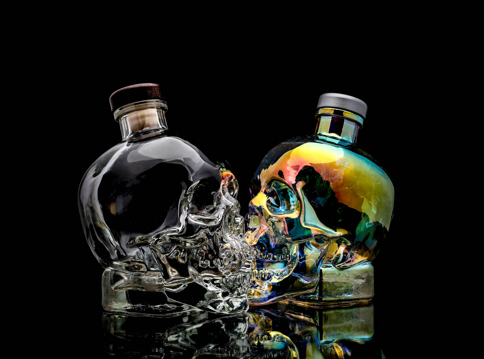 Holographic Crystal Head Vodka Background