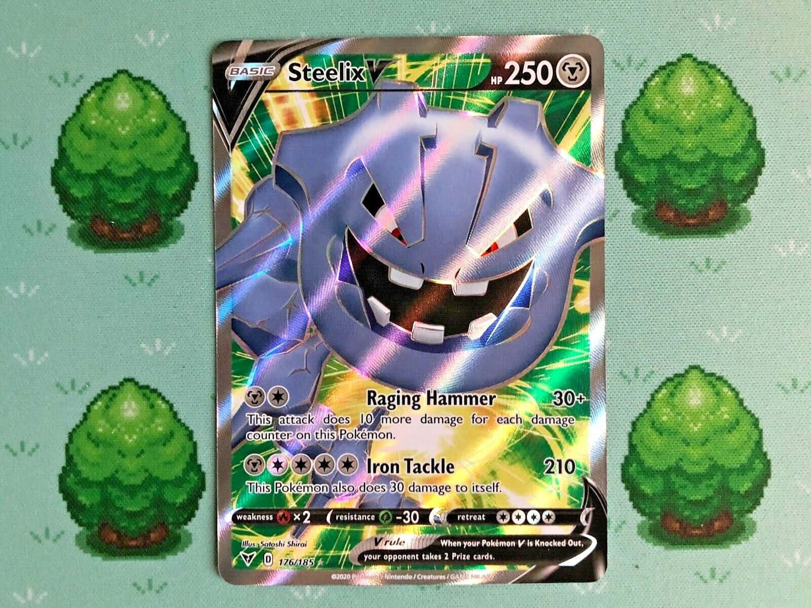 Holographic Steelix Card Background
