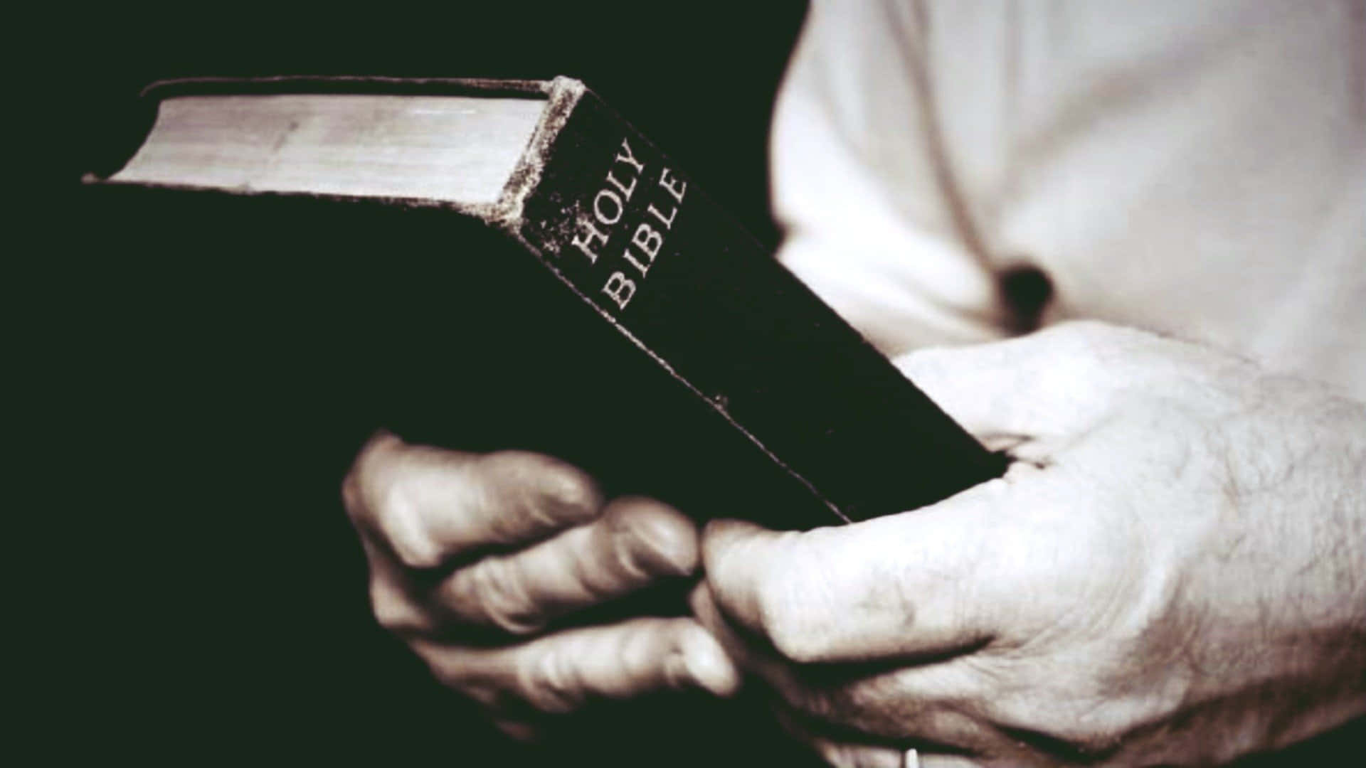 Holy Bible Grayscale Background