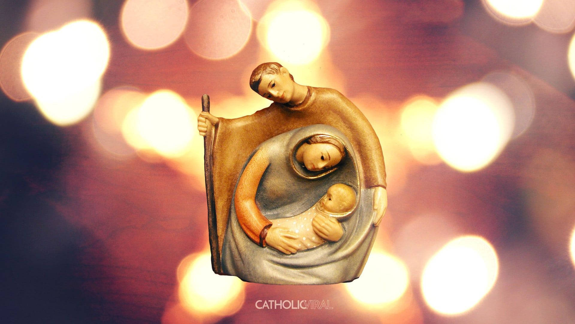 Holy Family Cute Figurine Background