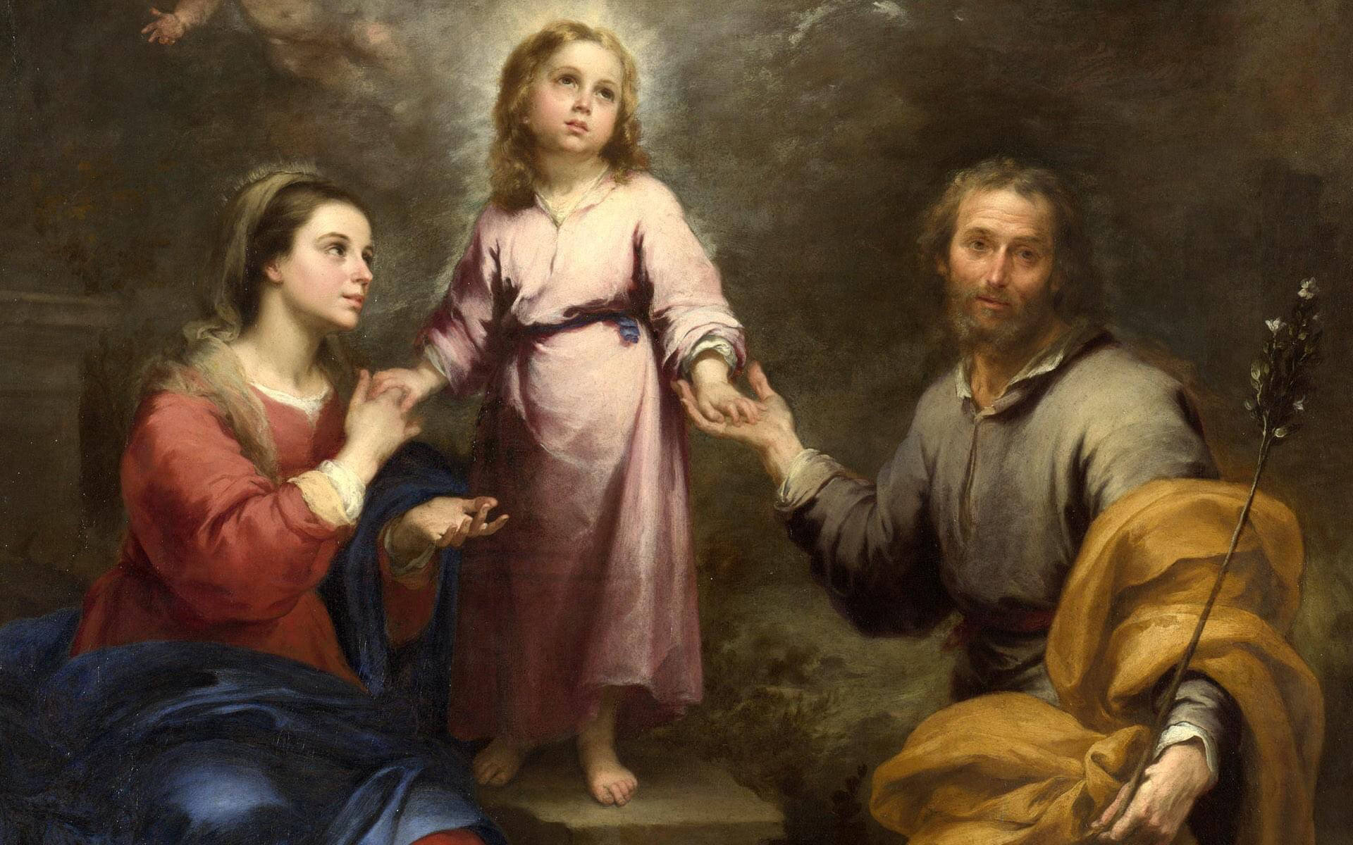 Holy Family In Oil Painting