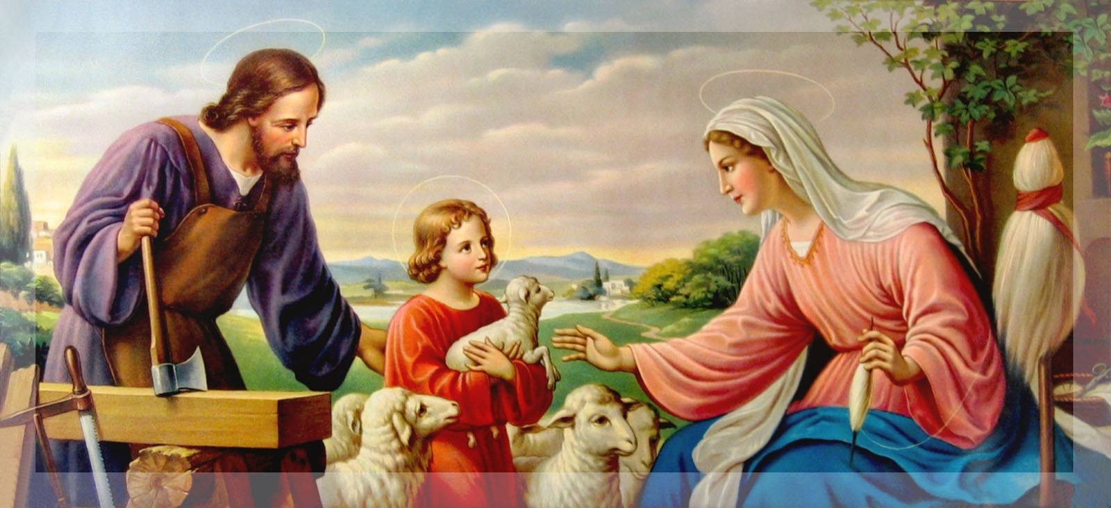 Holy Family The Young Shepherd Jesus Background