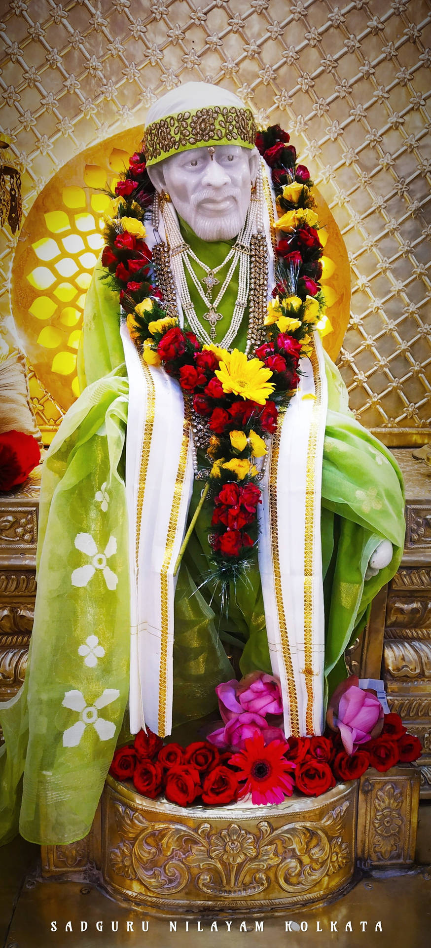 Holy Spiritual Master Sai Baba Phone Background