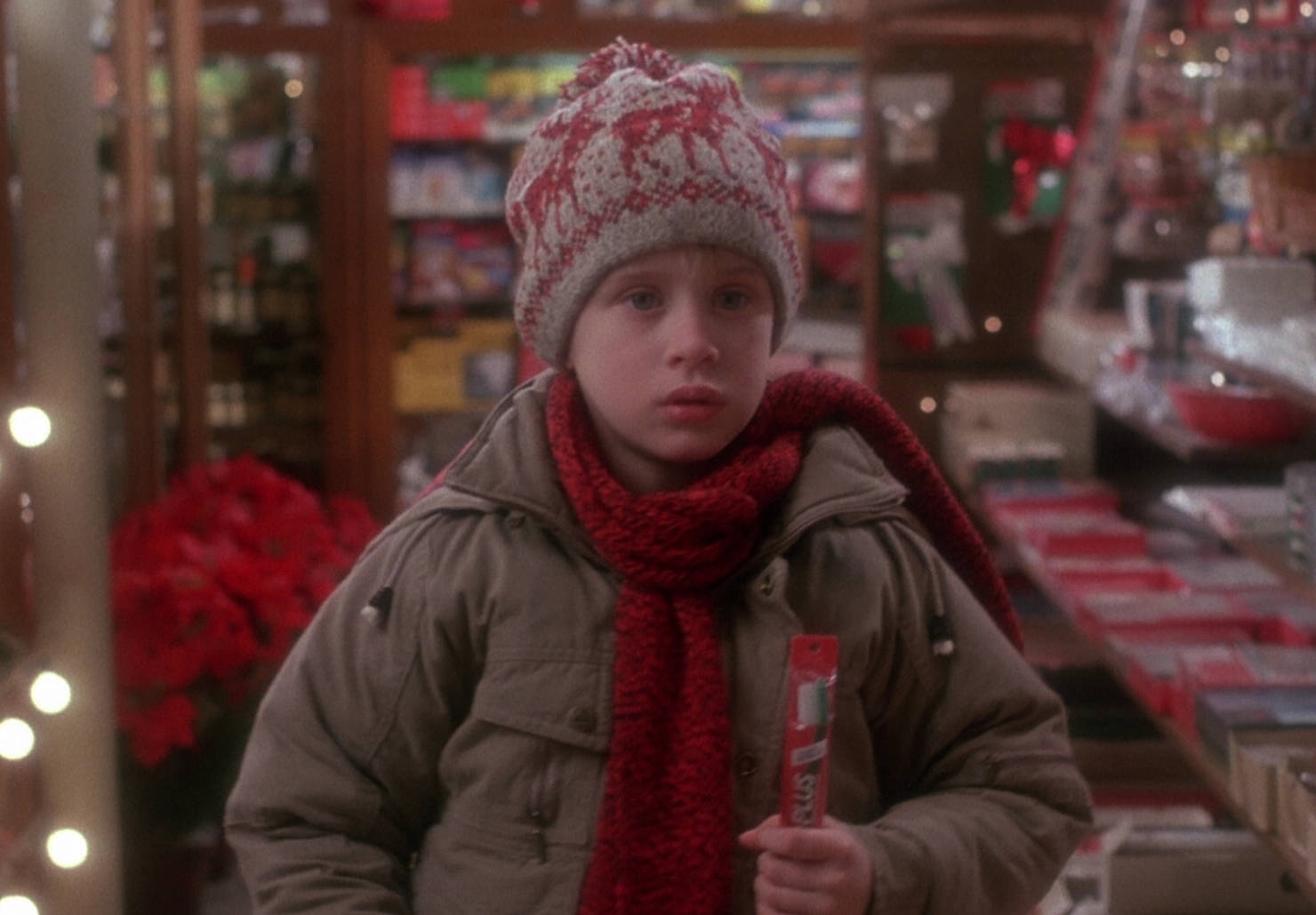 Home Alone Kevin With Candy Bar Background