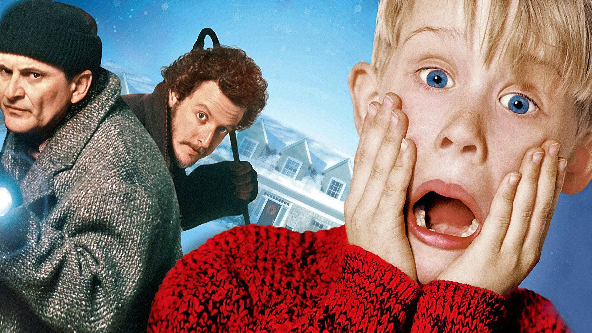 Home Alone Scared Kevin And Bandits Background
