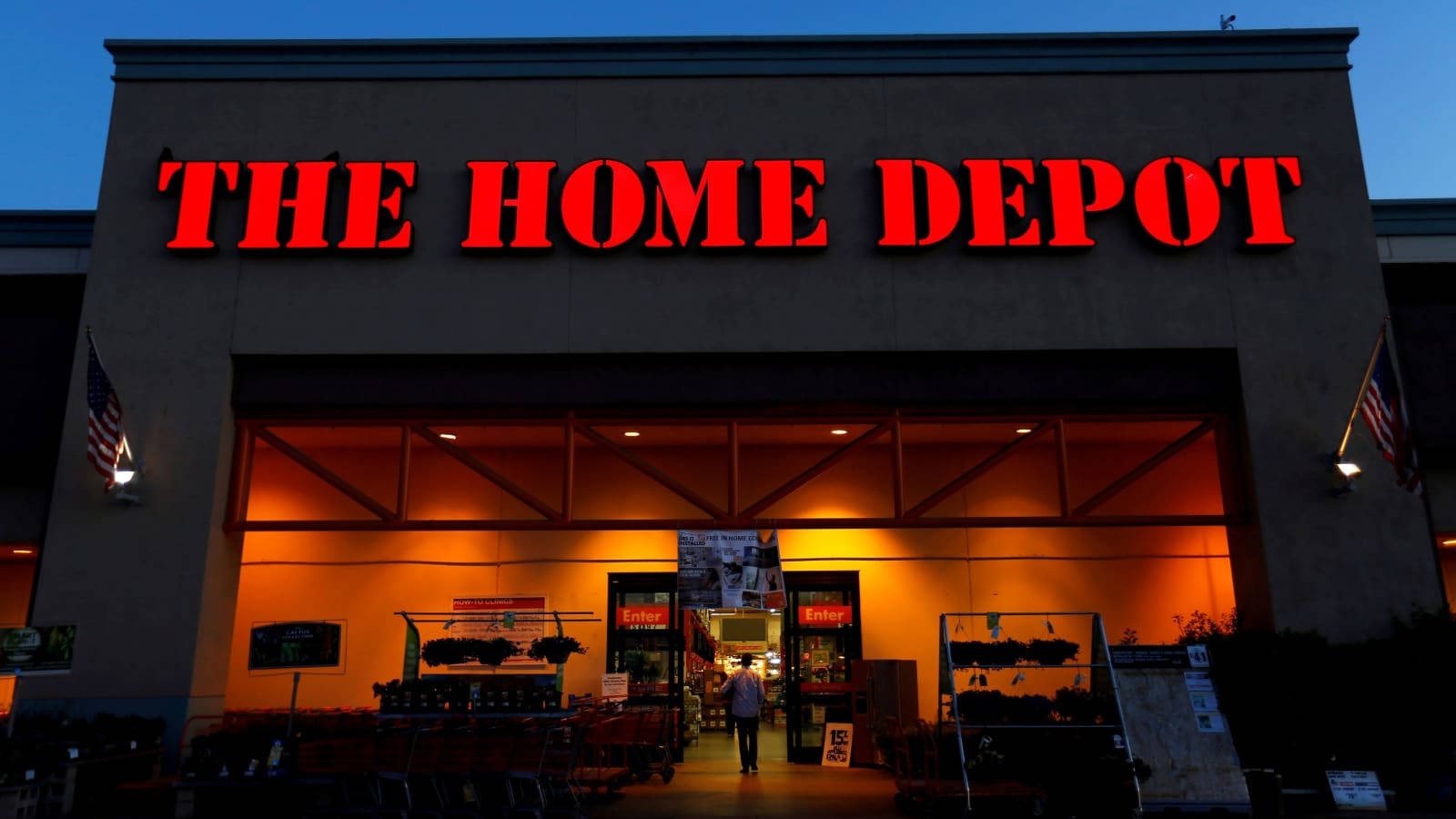 Home Depot At Dawn Background