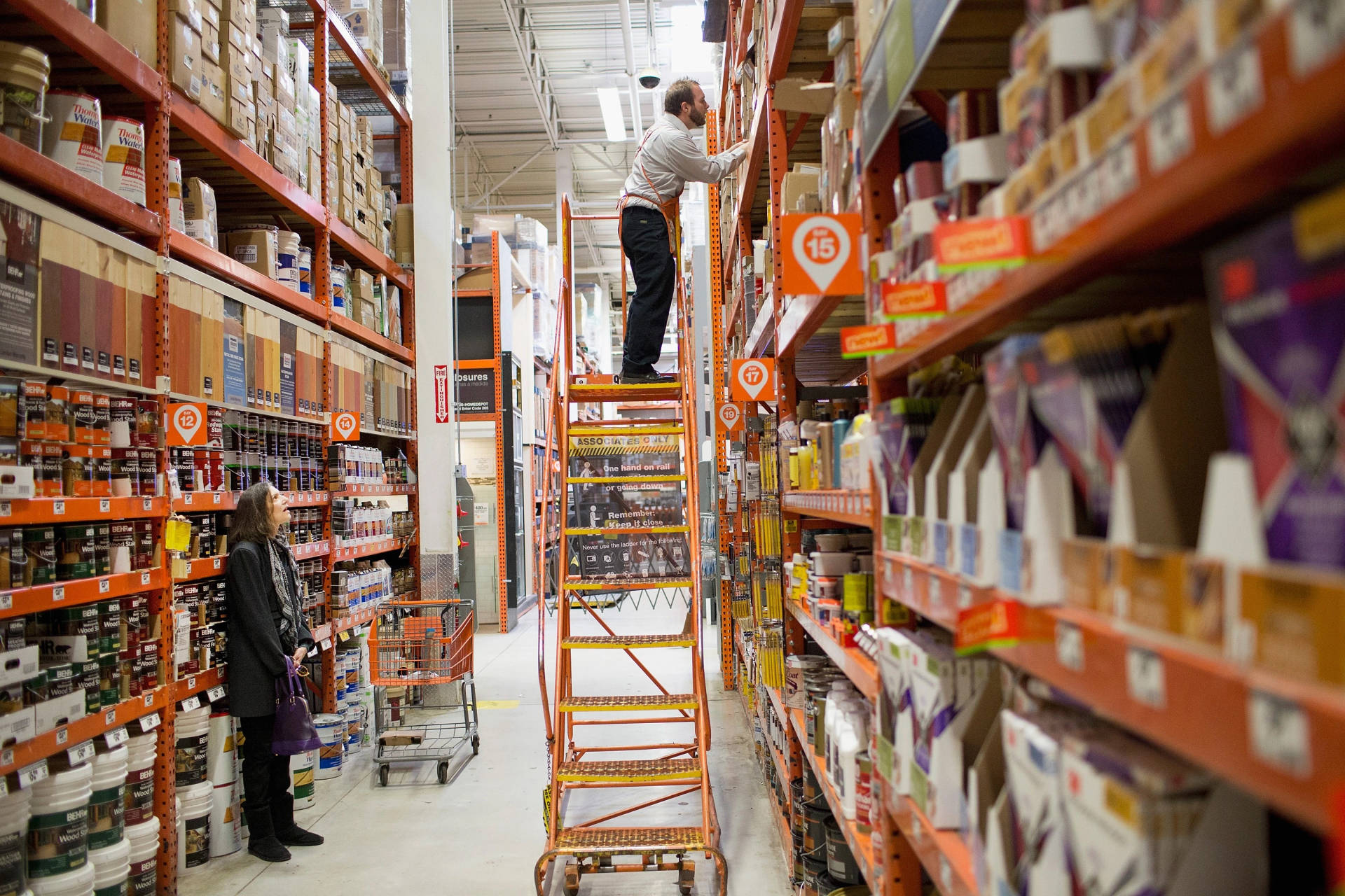 Home Depot Employee Hard At Work