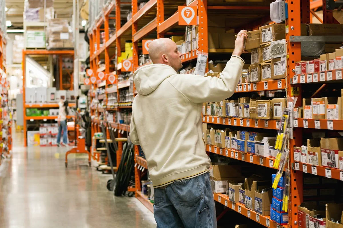 Home Depot Man In Hoodie