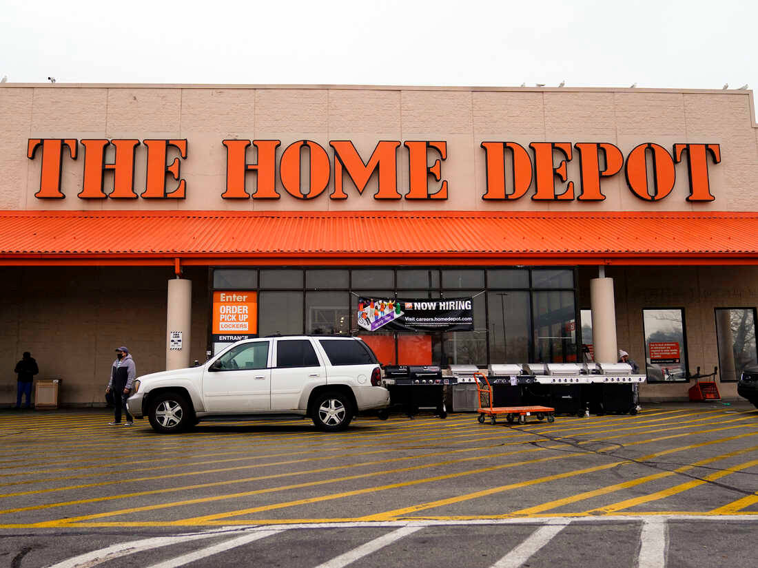 Home Depot White Car Background