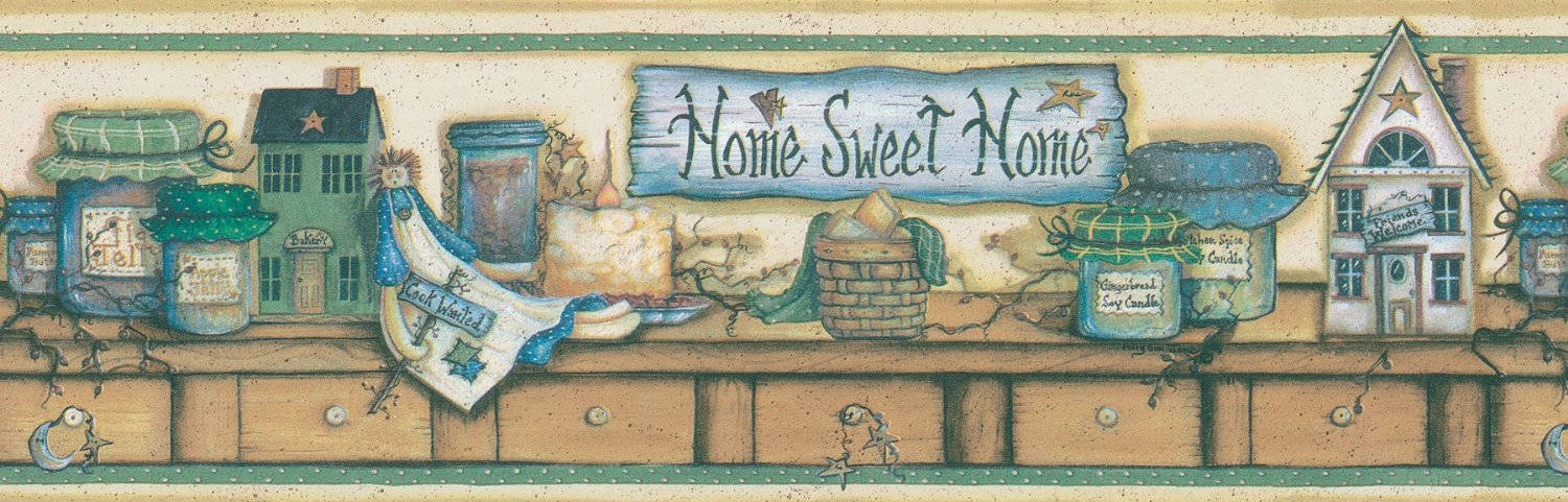 Home Sweet Home Cartoon Art Background