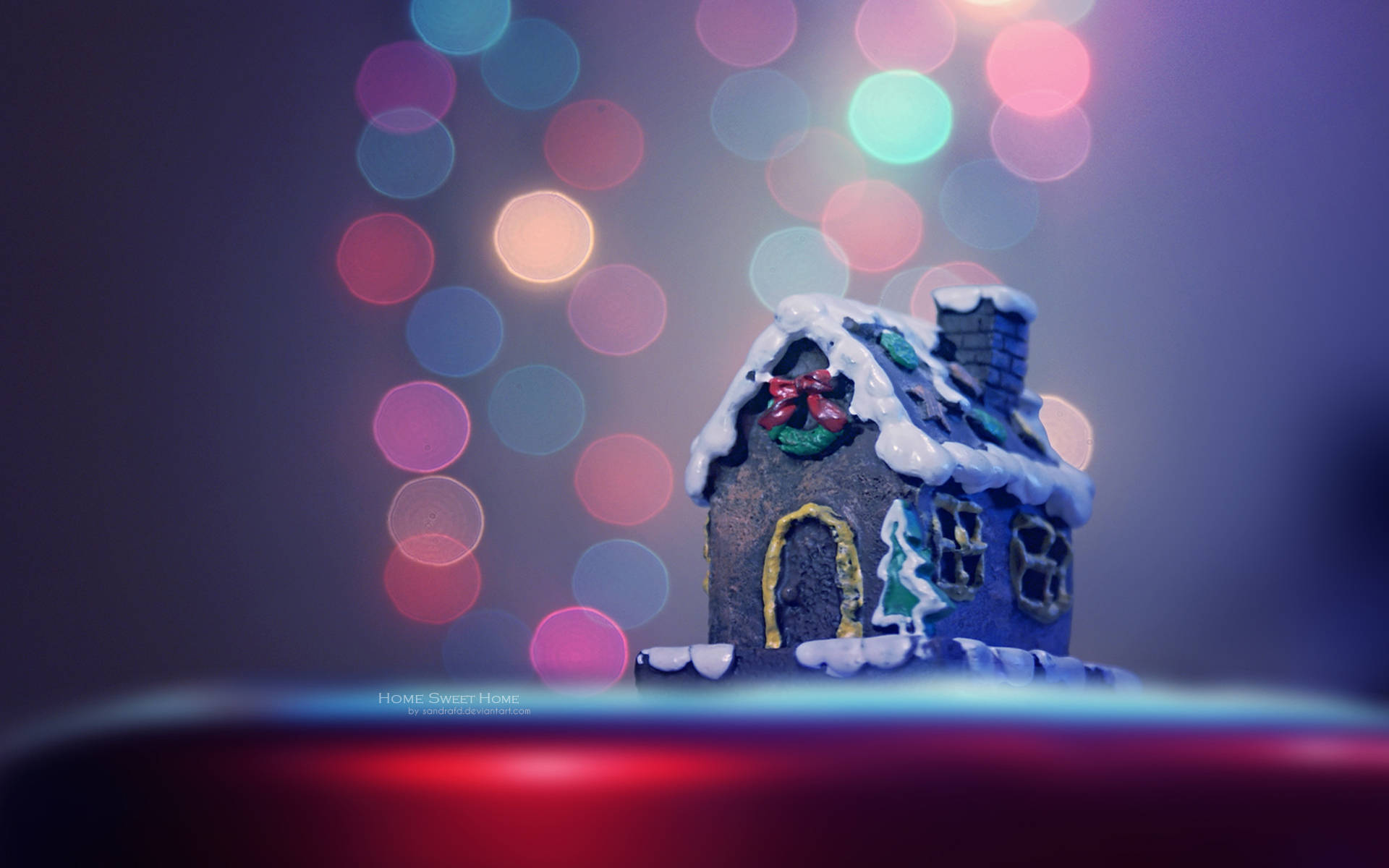 Home Sweet Home Gingerbread House Background