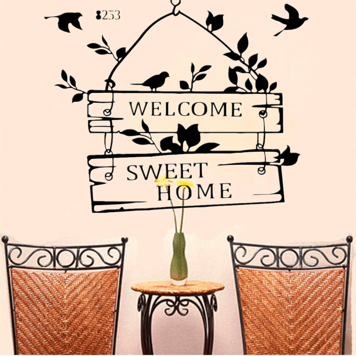 Home Sweet Home Greeting Wall Background