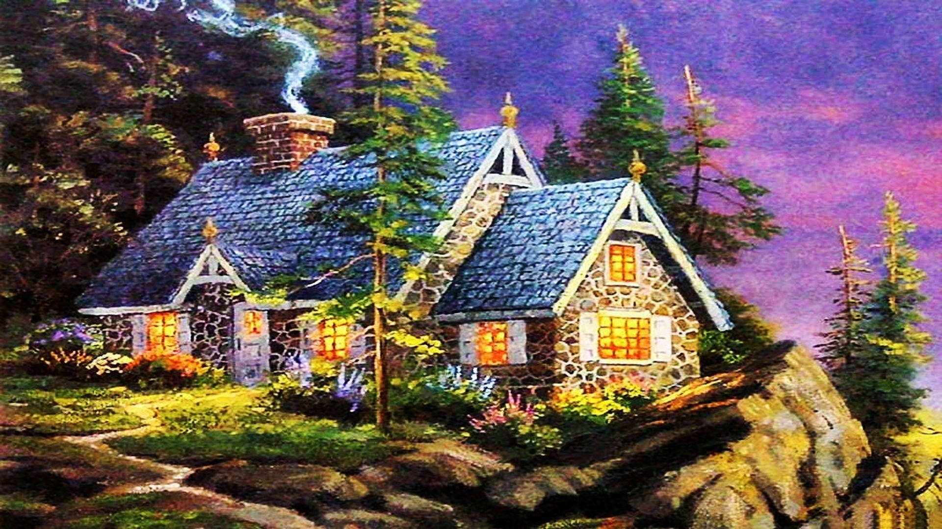 Home Sweet Home Painting Background