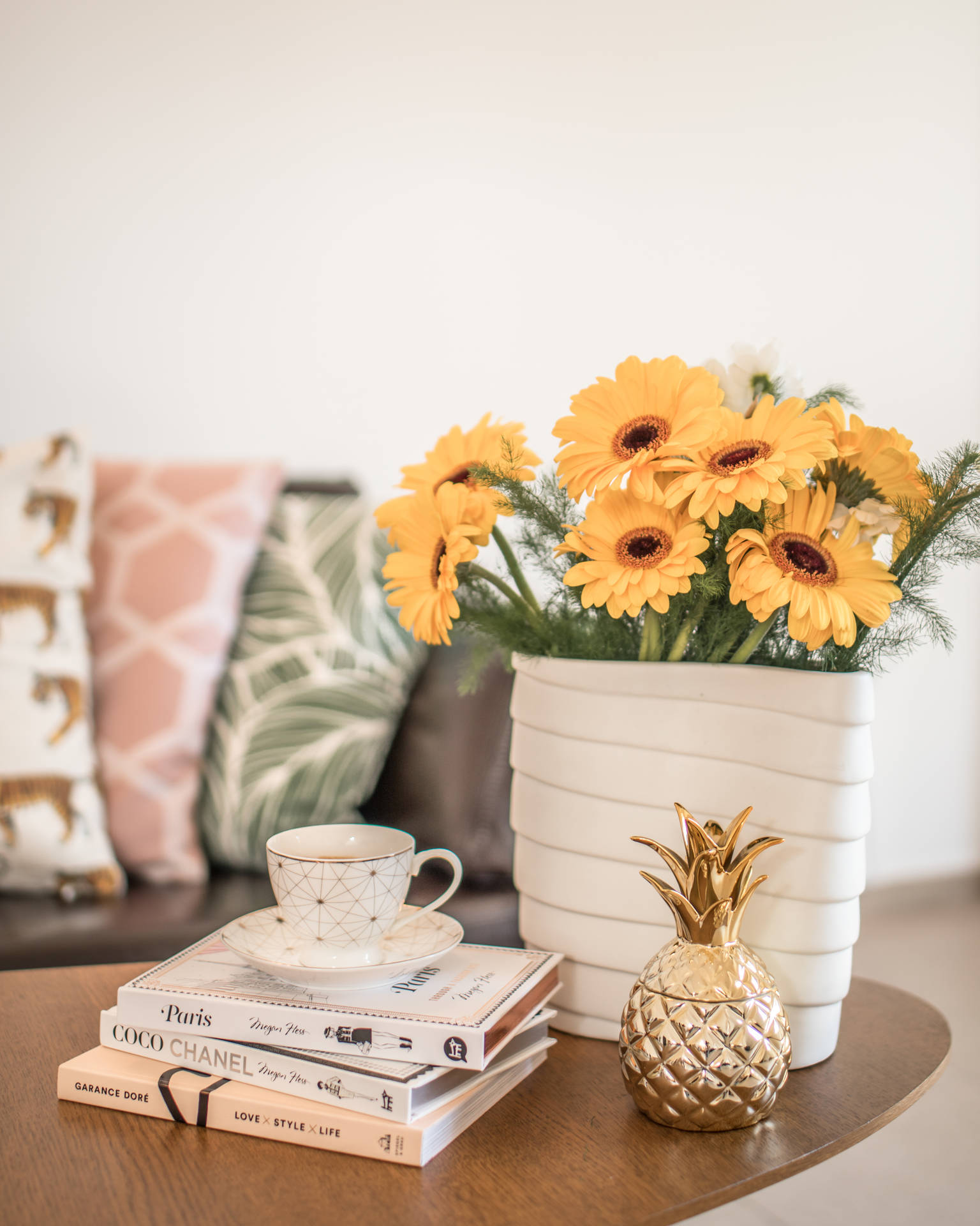 Home With Yellow Flower Vase