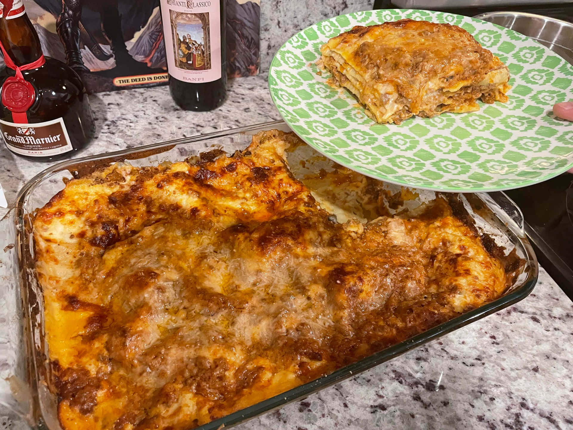 Homecooked Lasagna Alla Bolognese Background