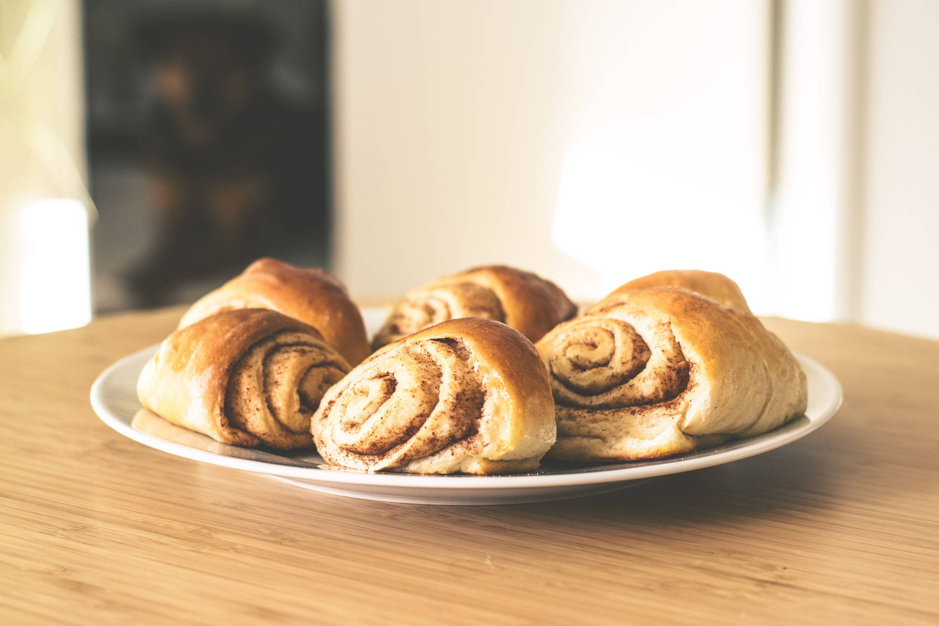 Homemade Cinnamon Rolls On The Table