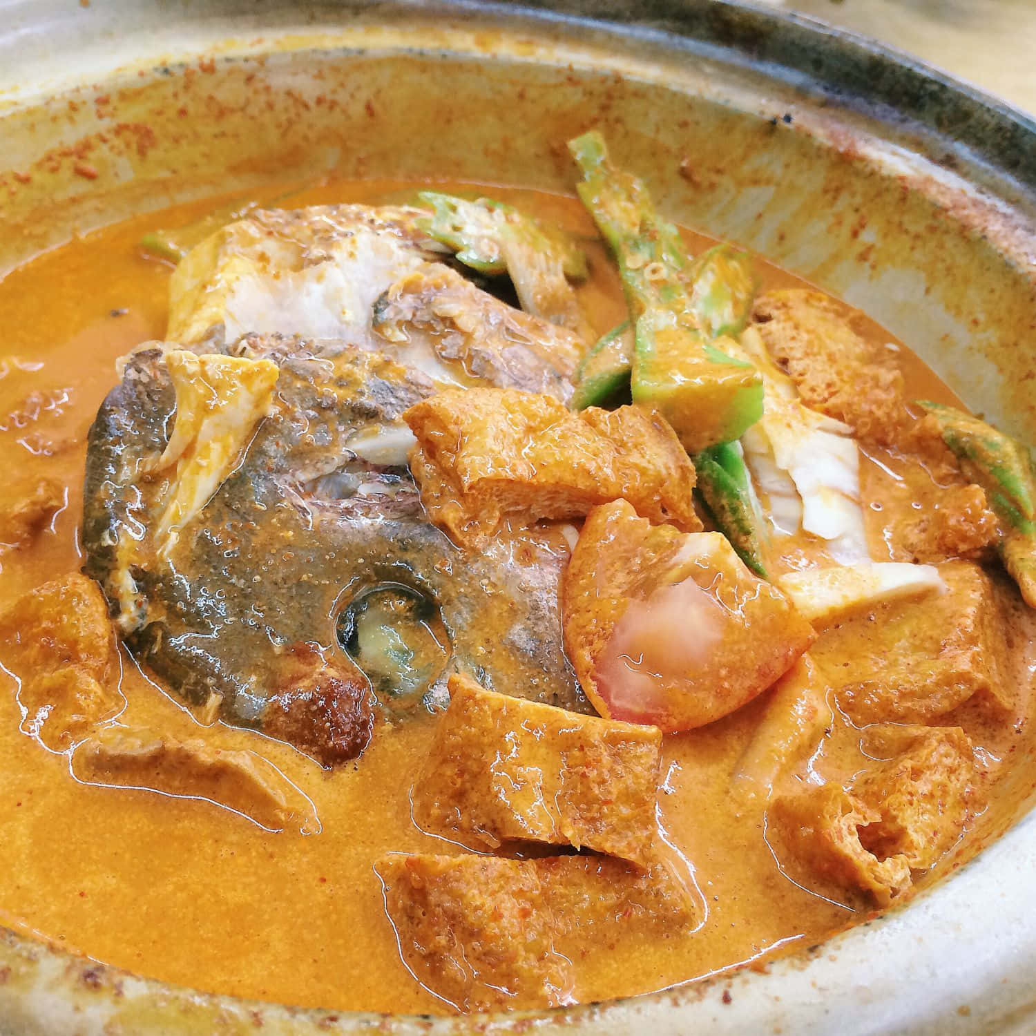 Homemade Fish Head Curry Recipe Background