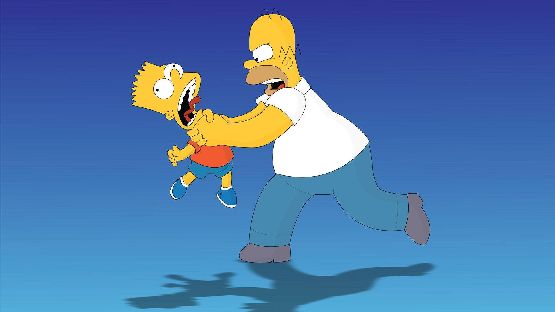 Homer And Bart From The Simpsons Background