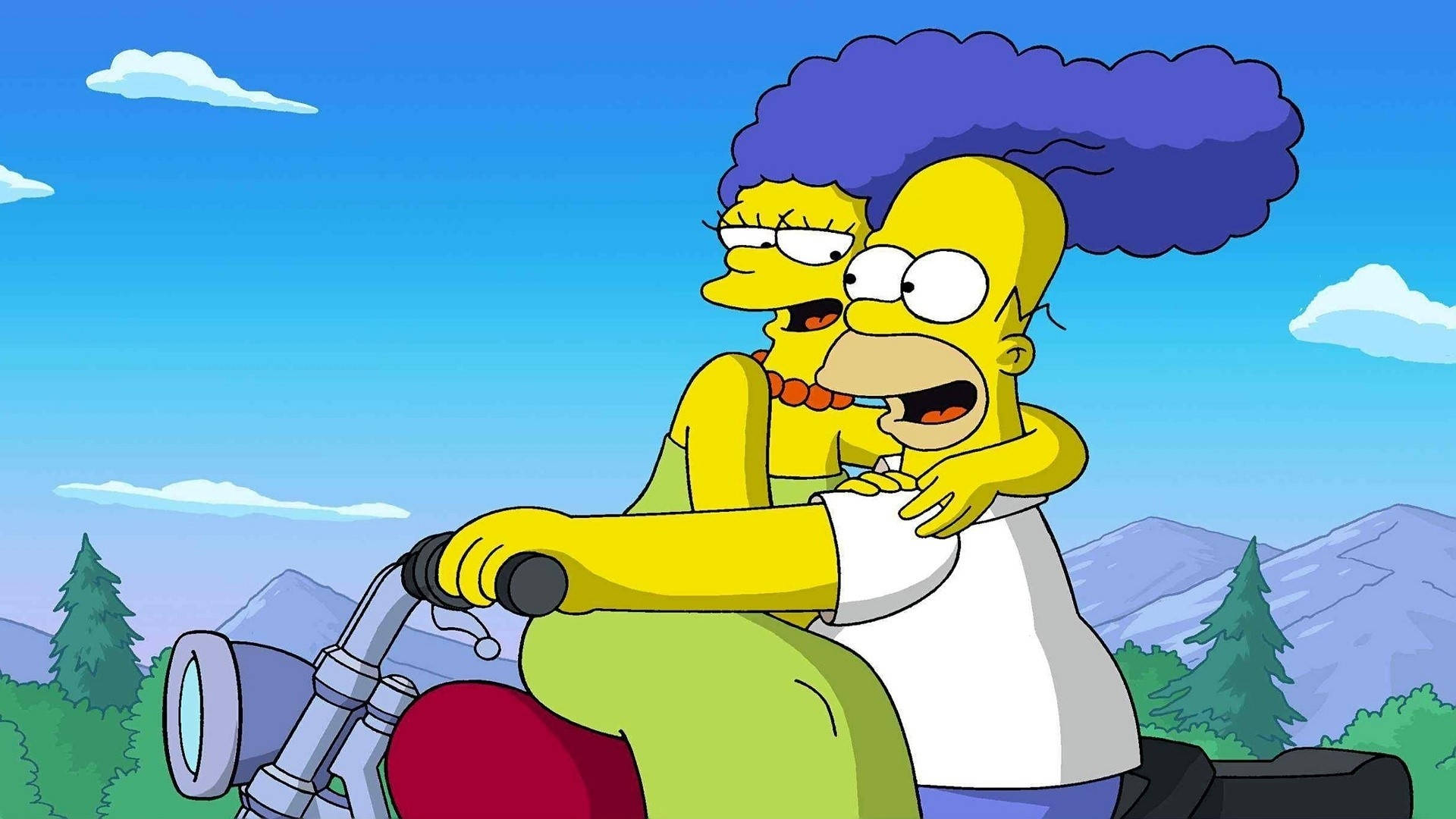 Homer And Marge Simpson Pivotal Scene In The Simpsons Movie Background