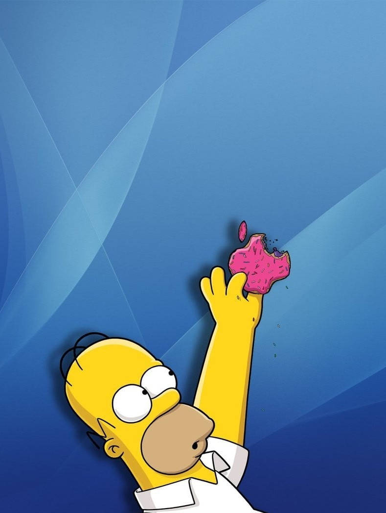 Homer Simpson Apple Background
