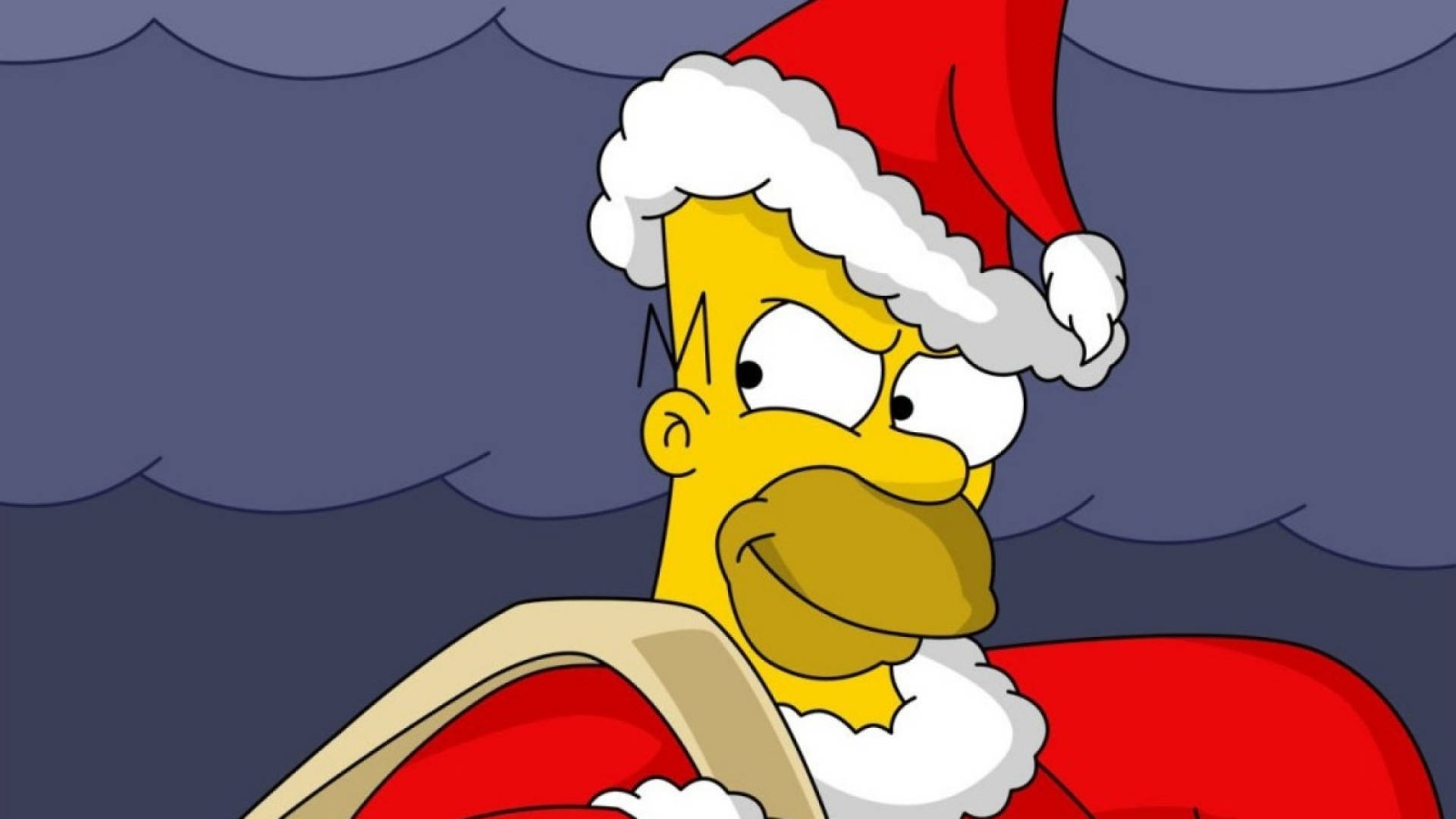 Homer Simpson As Santa Claus Background