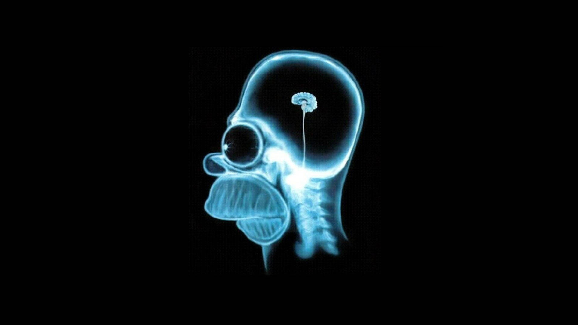 Homer Simpson Brain Scan Background